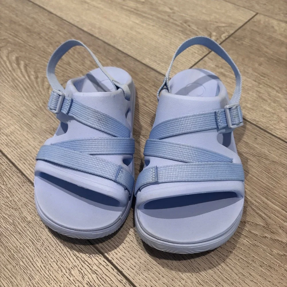 Chaco Chillos Sport Sandals Kids Size 4 Blue Adjustable Strap Lightweight EVA